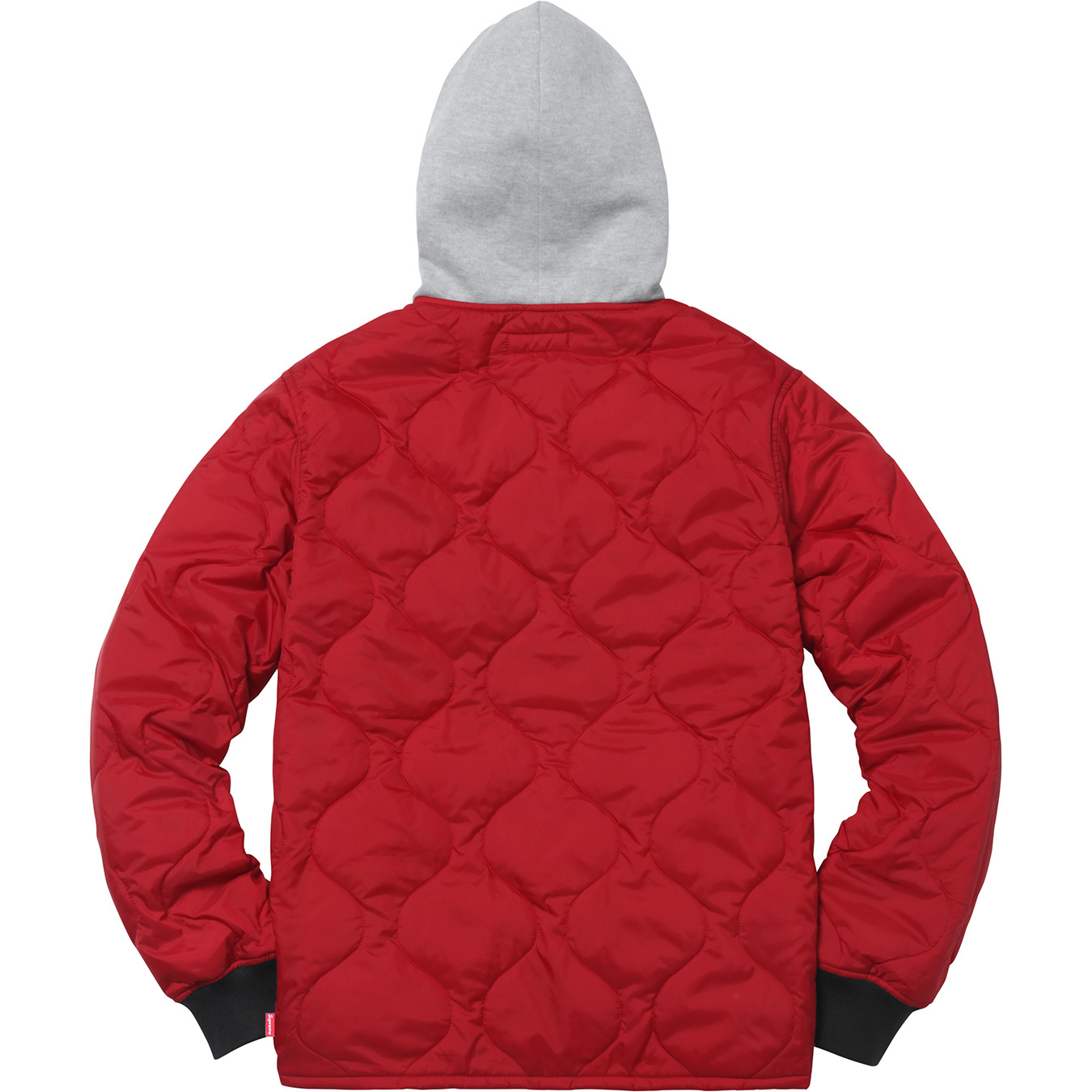 Supreme Quilted Liner Hooded Jacket Dark Red
