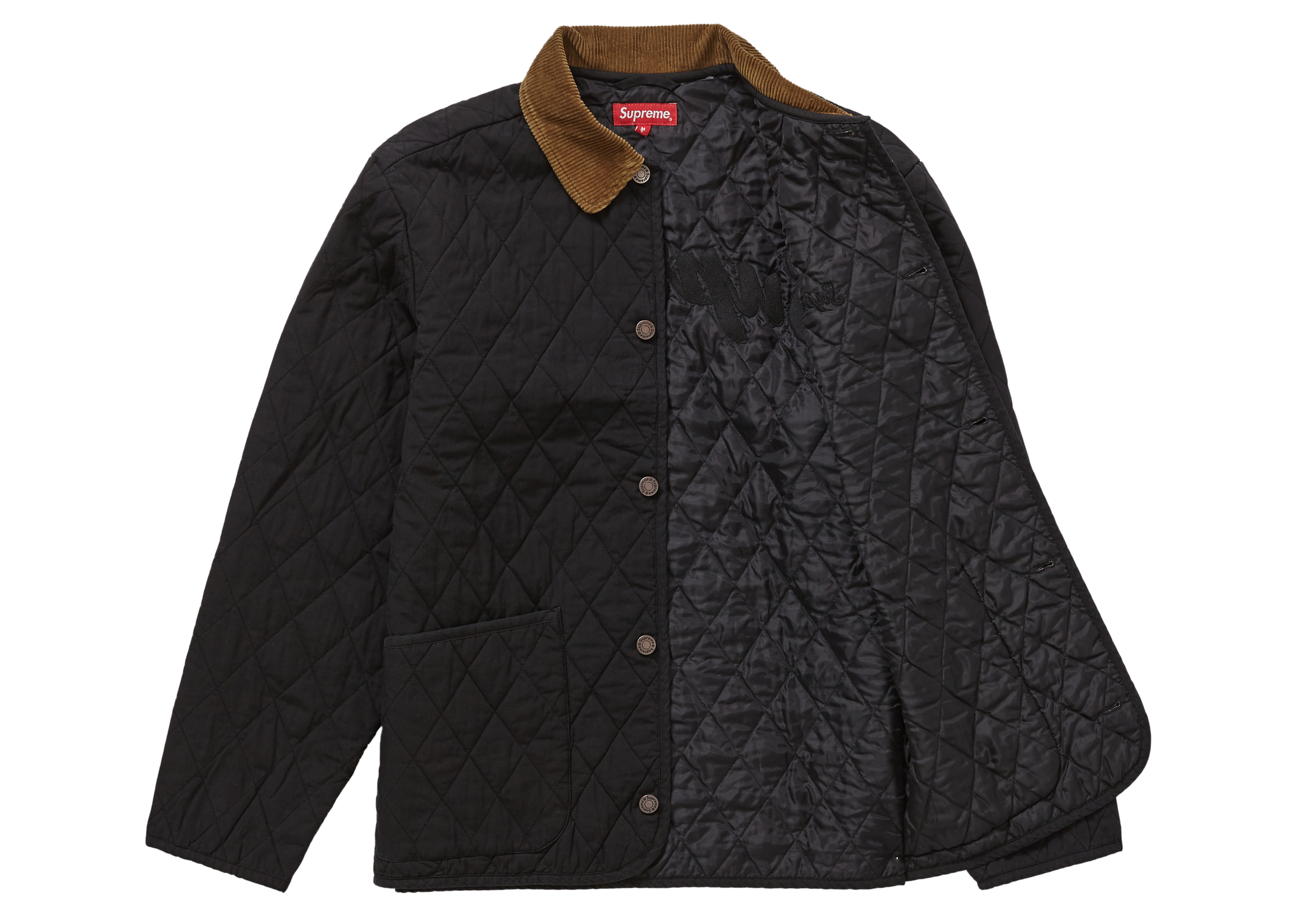 Supreme Quilted Paisley Jacket Black メンズ - FW19 - JP