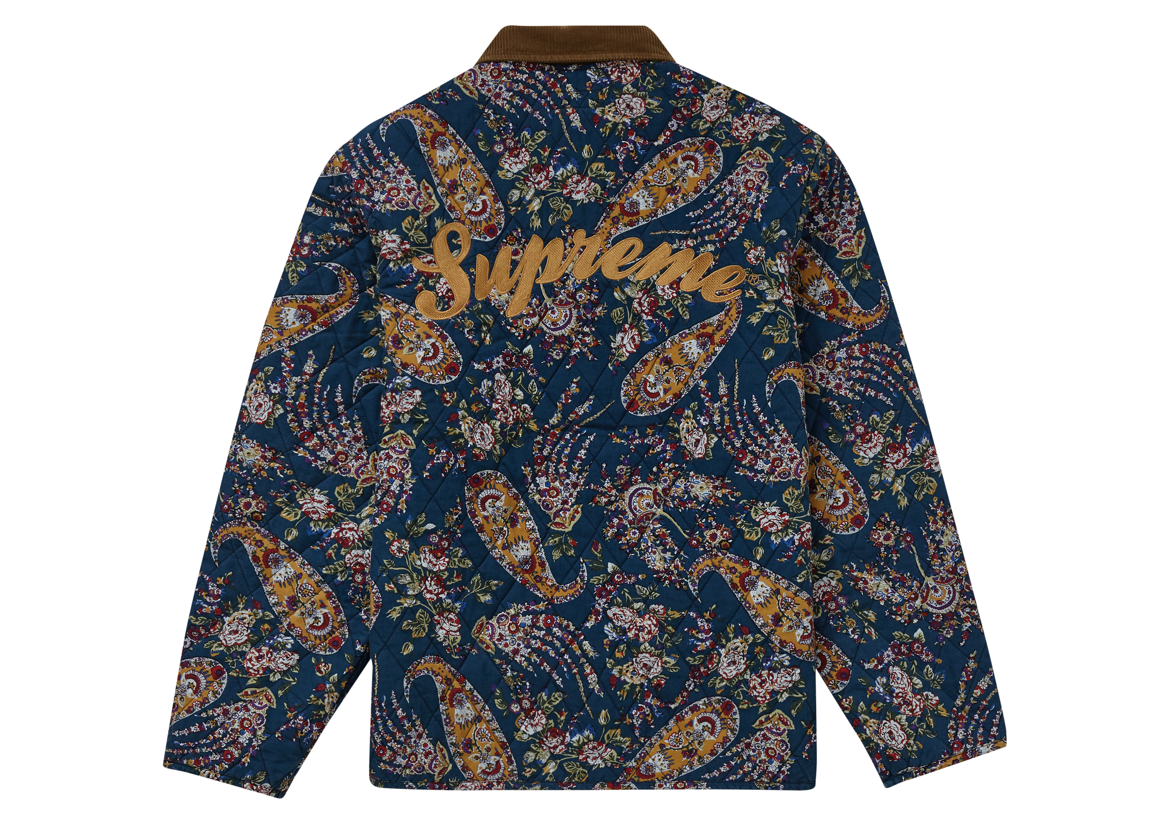 Supreme Quilted Paisley Jacket Navy Paisley メンズ - FW19 - JP
