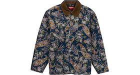 Supreme Quilted Paisley Jacket Navy Paisley
