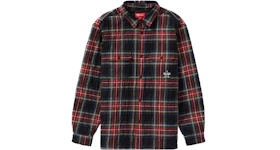 Supreme Quilted Plaid Flannel Shirt Black