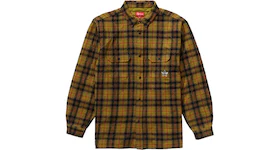 Supreme Quilted Plaid Flannel Shirt Olive