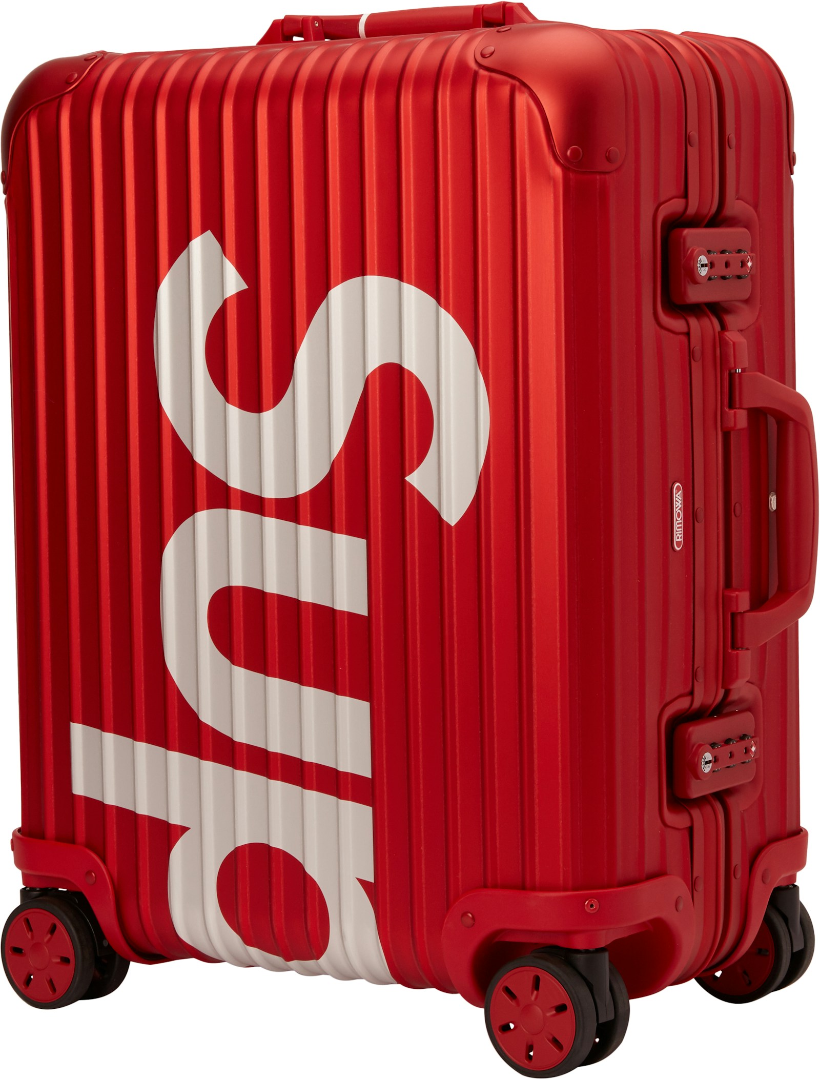 Supreme RIMOWA Topas Multiwheel 45L Red SS18 Supreme RIMOWA Topas Multiwheel 45L Red SS18
