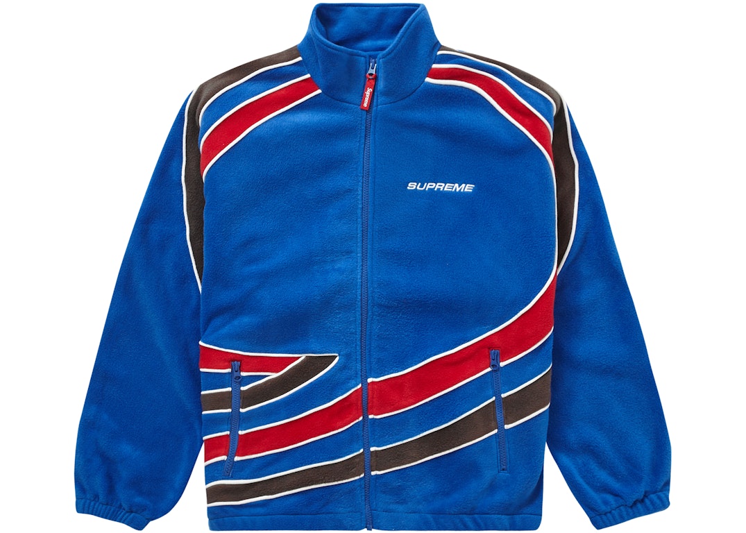 Pre-owned Supreme Racing Fleece Jacket Blue