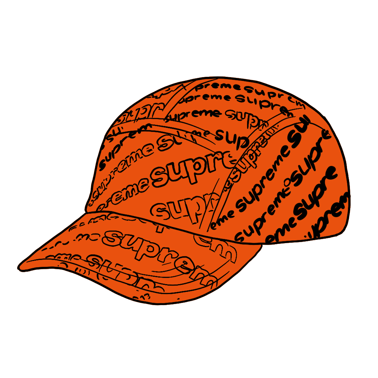Supreme Radial Camp Cap Orange - SS20 - GB