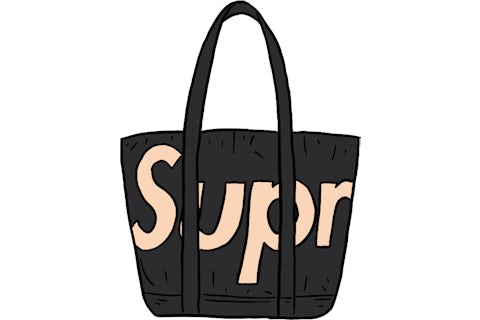 supreme 20ss Raffia Tote Bag ブラック Supreme Raffia Tote Black - SS20 - US