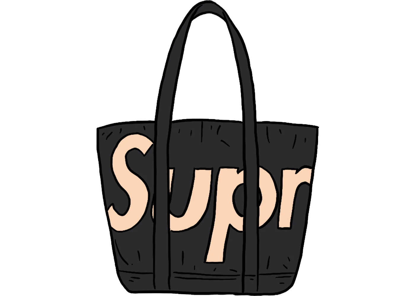 Supreme Raffia Tote Black シュプリーム トートバッグ黒 - トートバッグ