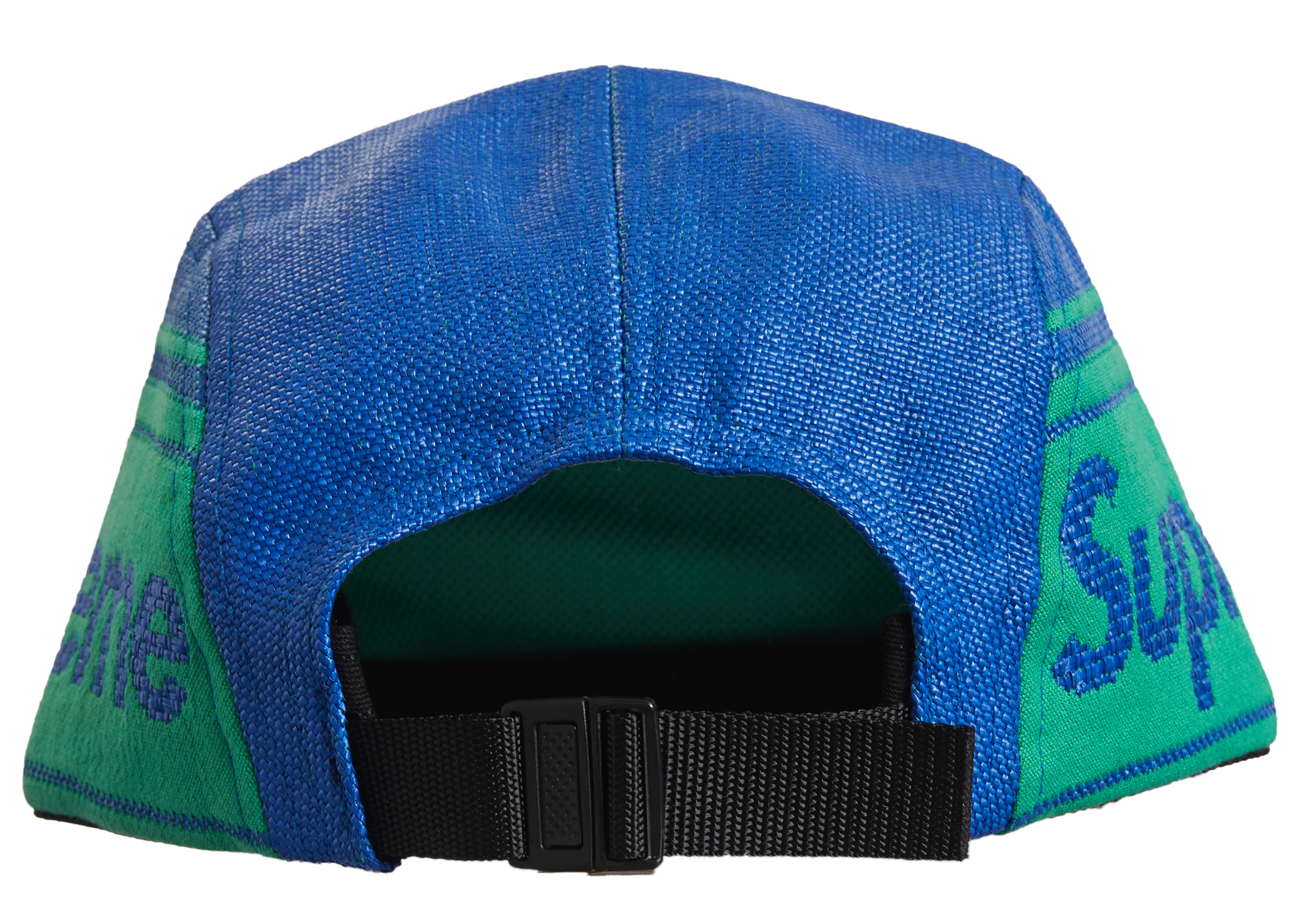 Supreme Raffia Woven Logo Camp Cap Blue - SS19 - US