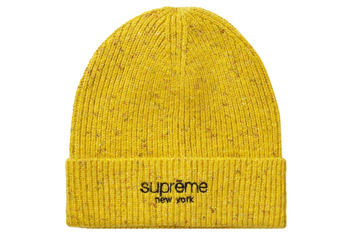 Pre-owned Supreme Rainbow Speckle Beanie Yellow