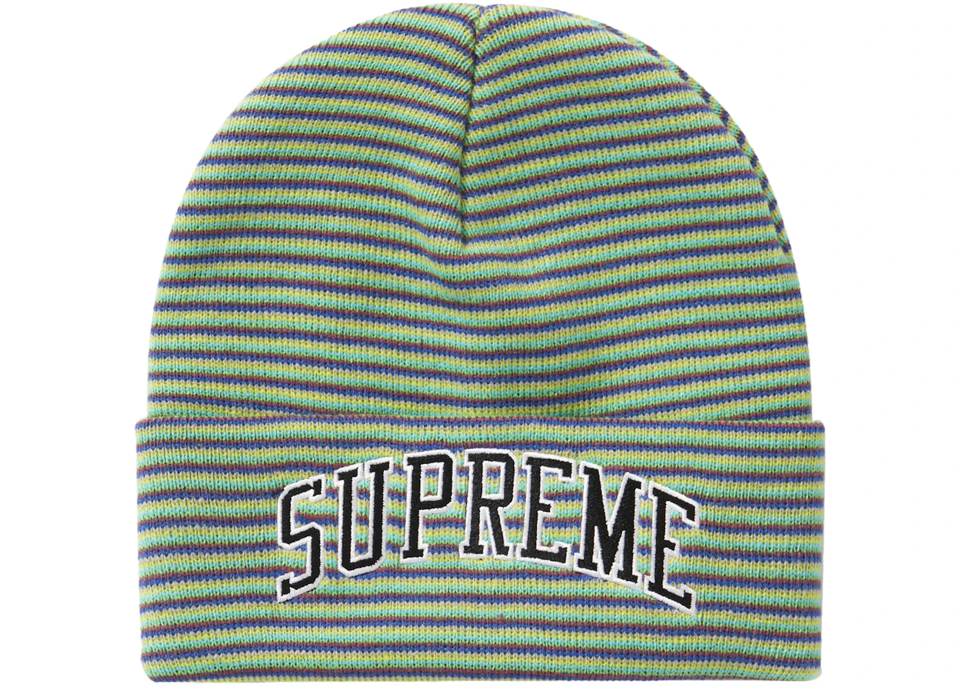 Striped supreme beanie Clearance