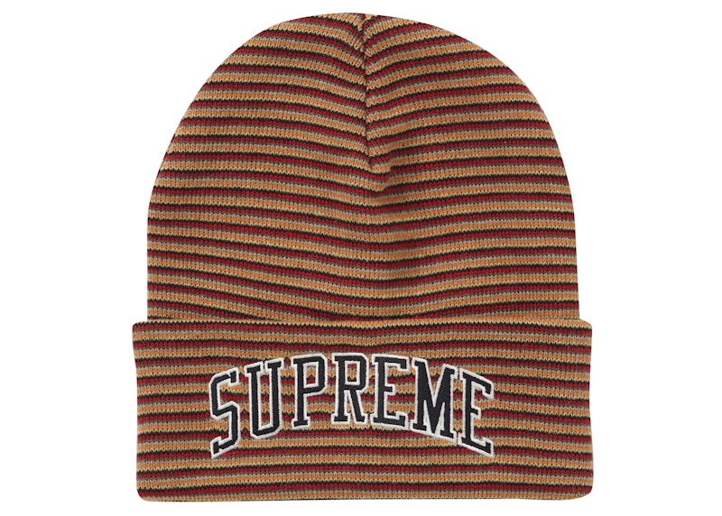 Supreme Rainbow Stripe Beanie Orange Men's - FW21 - US