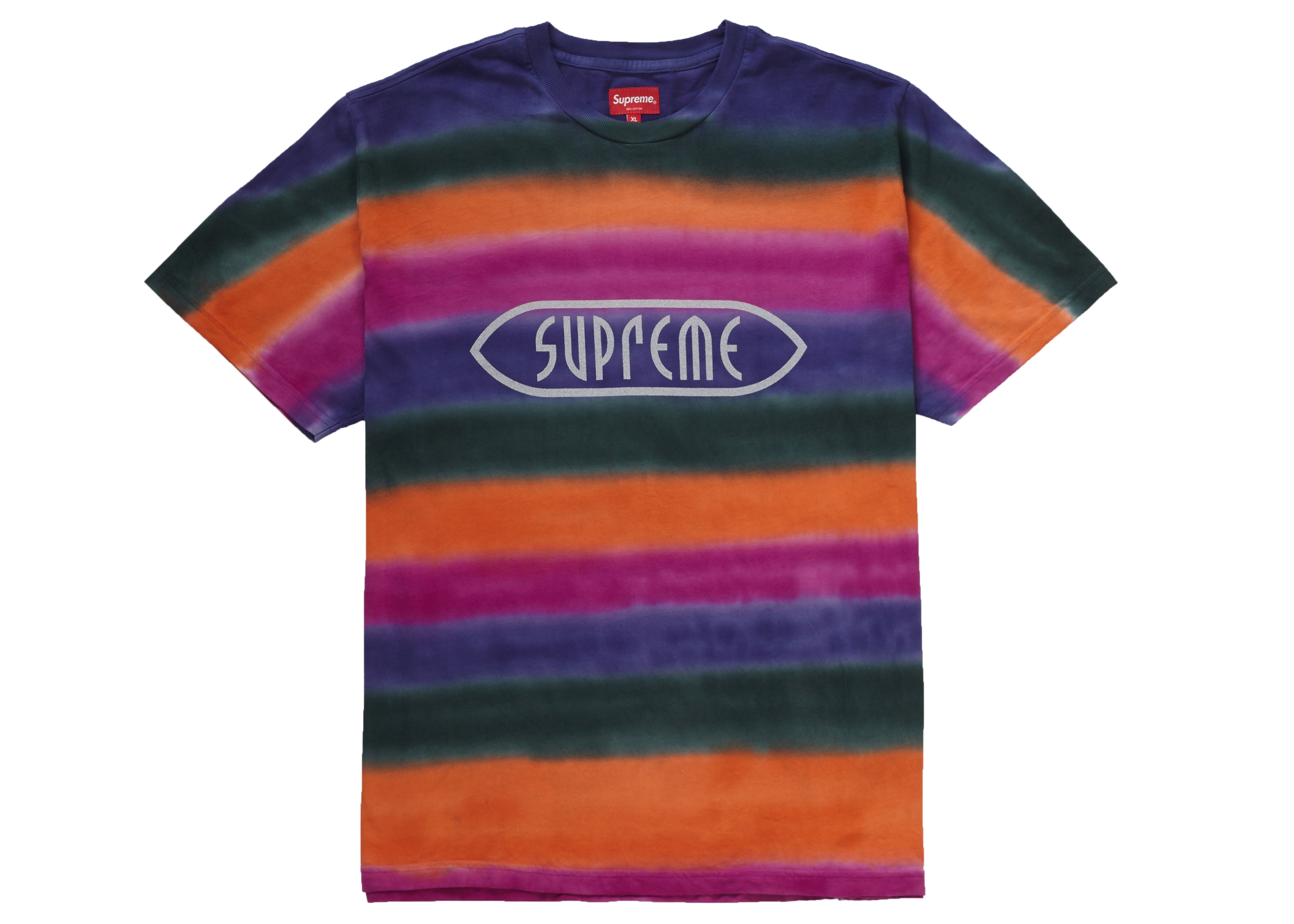 Supreme 19ss Rainbow Stripe Tee orange - Tシャツ/カットソー(半袖 ...