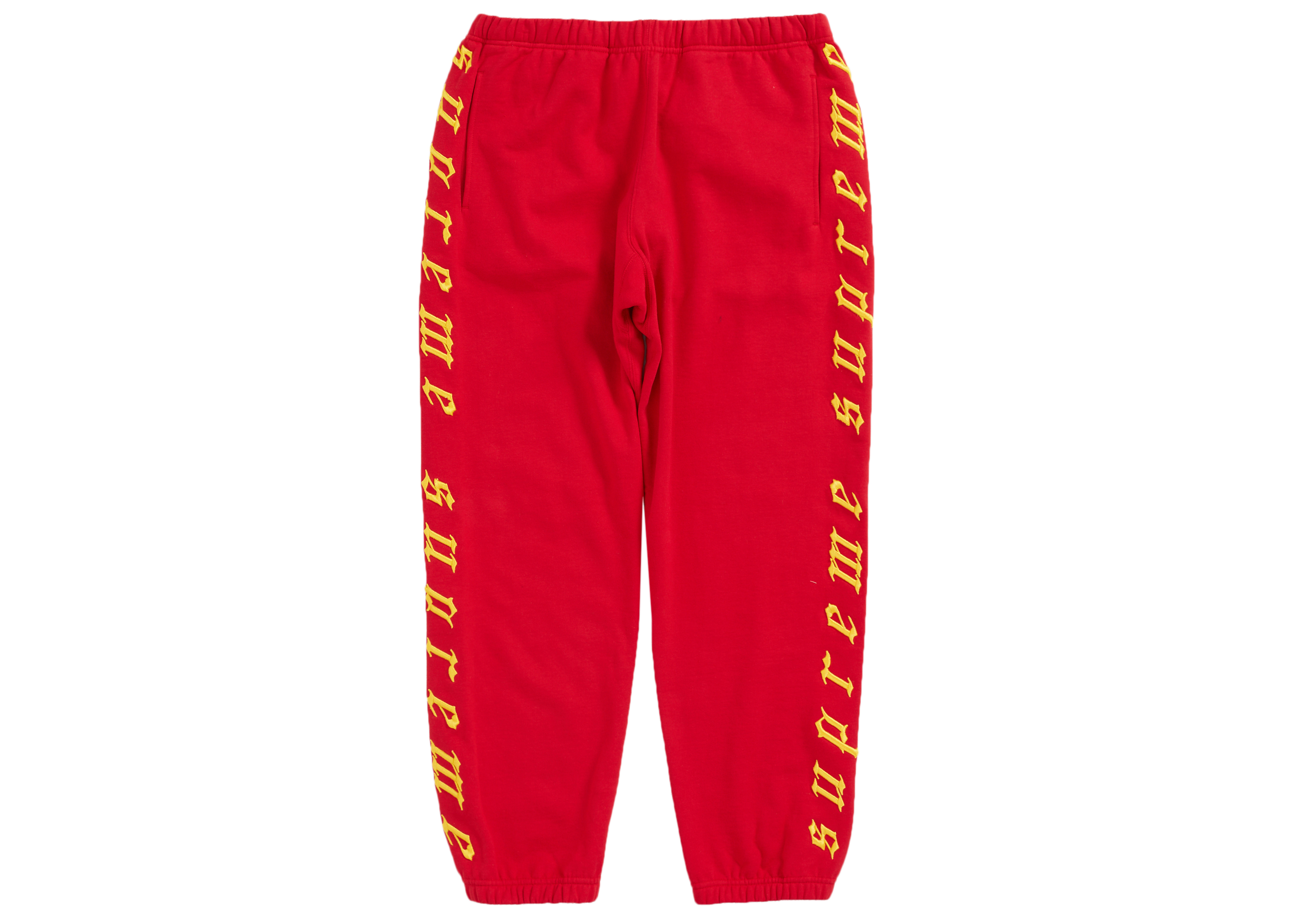 Supreme Raised Embroidery Sweatpant Red Men's - FW21 - US