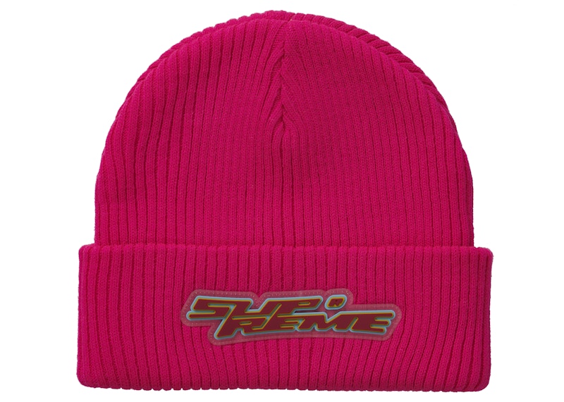 Supreme Raised Logo Patch Beanie Pink - FW21 - US