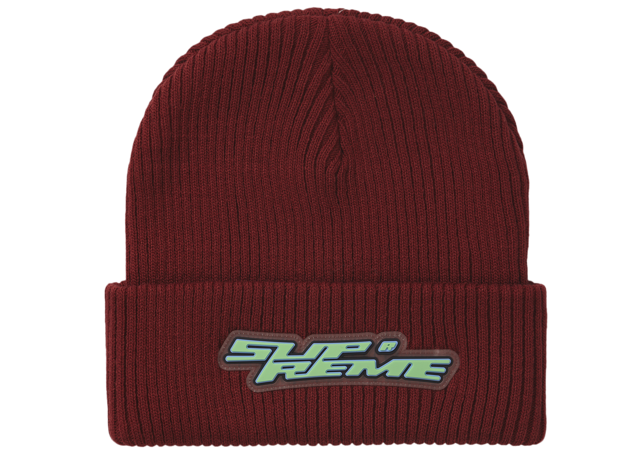 Supreme Raised Logo Patch Beanie Red - FW21 - JP