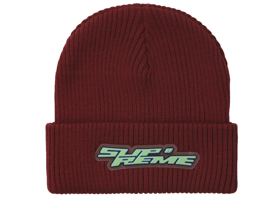 Pre-owned Supreme Raised Logo Patch Beanie Red