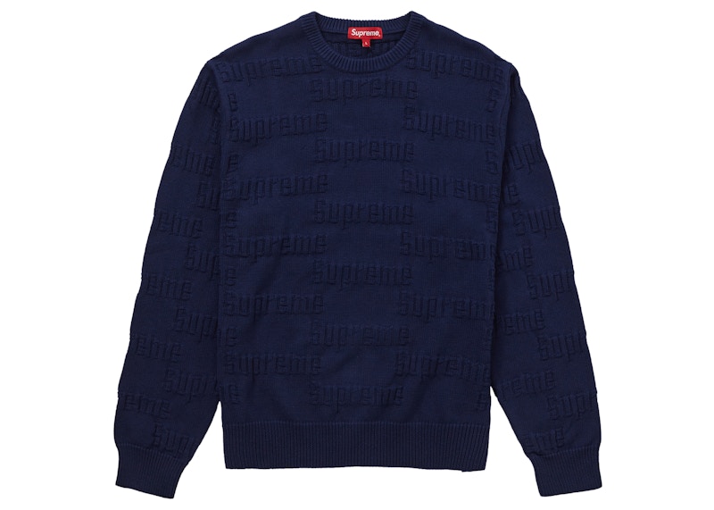 超熱 XL SUPREME 23AW Blurred Logo Sweater 黒 ニット/セーター