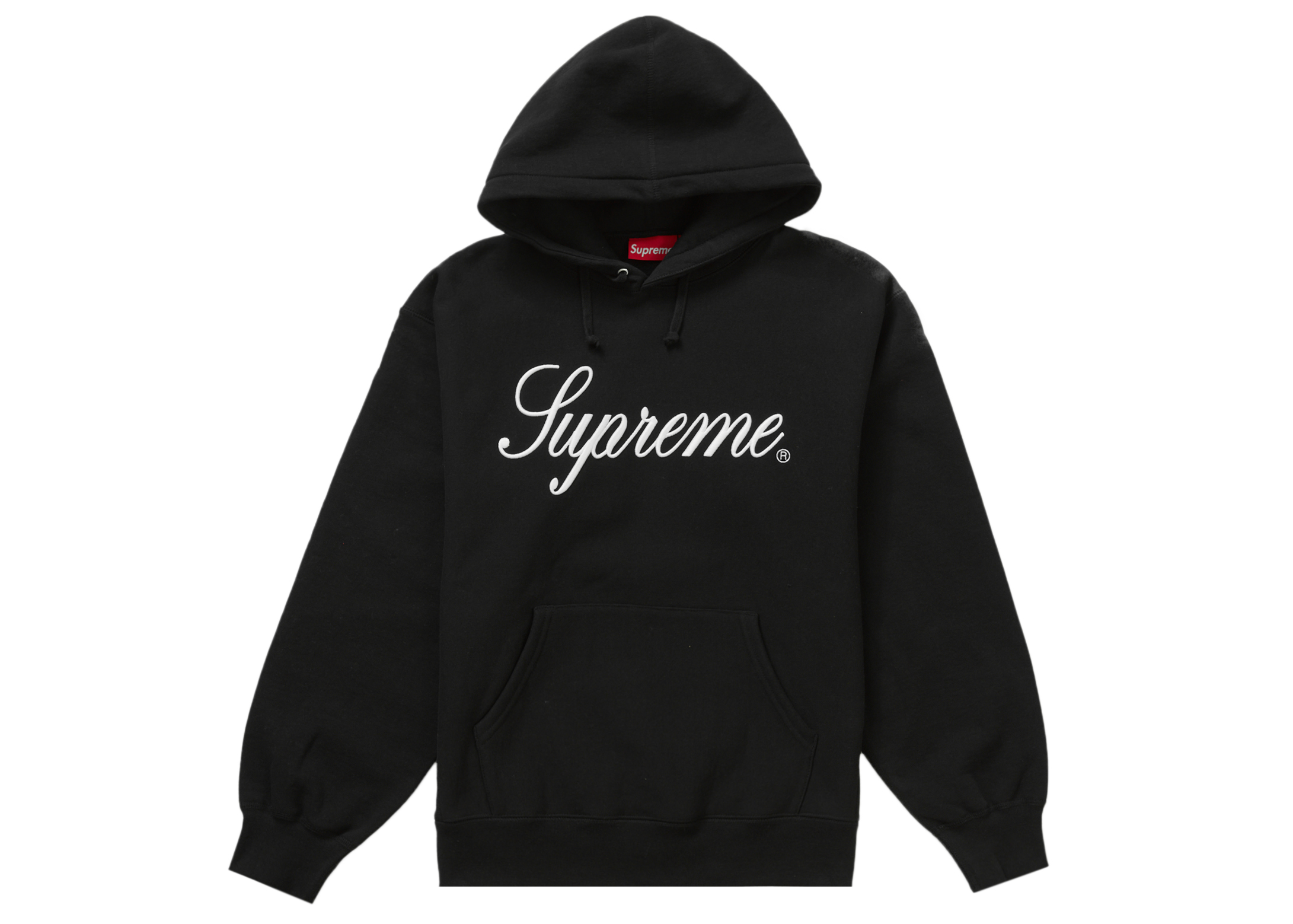 Supreme Raised Script Hooded Sweatshirt Black