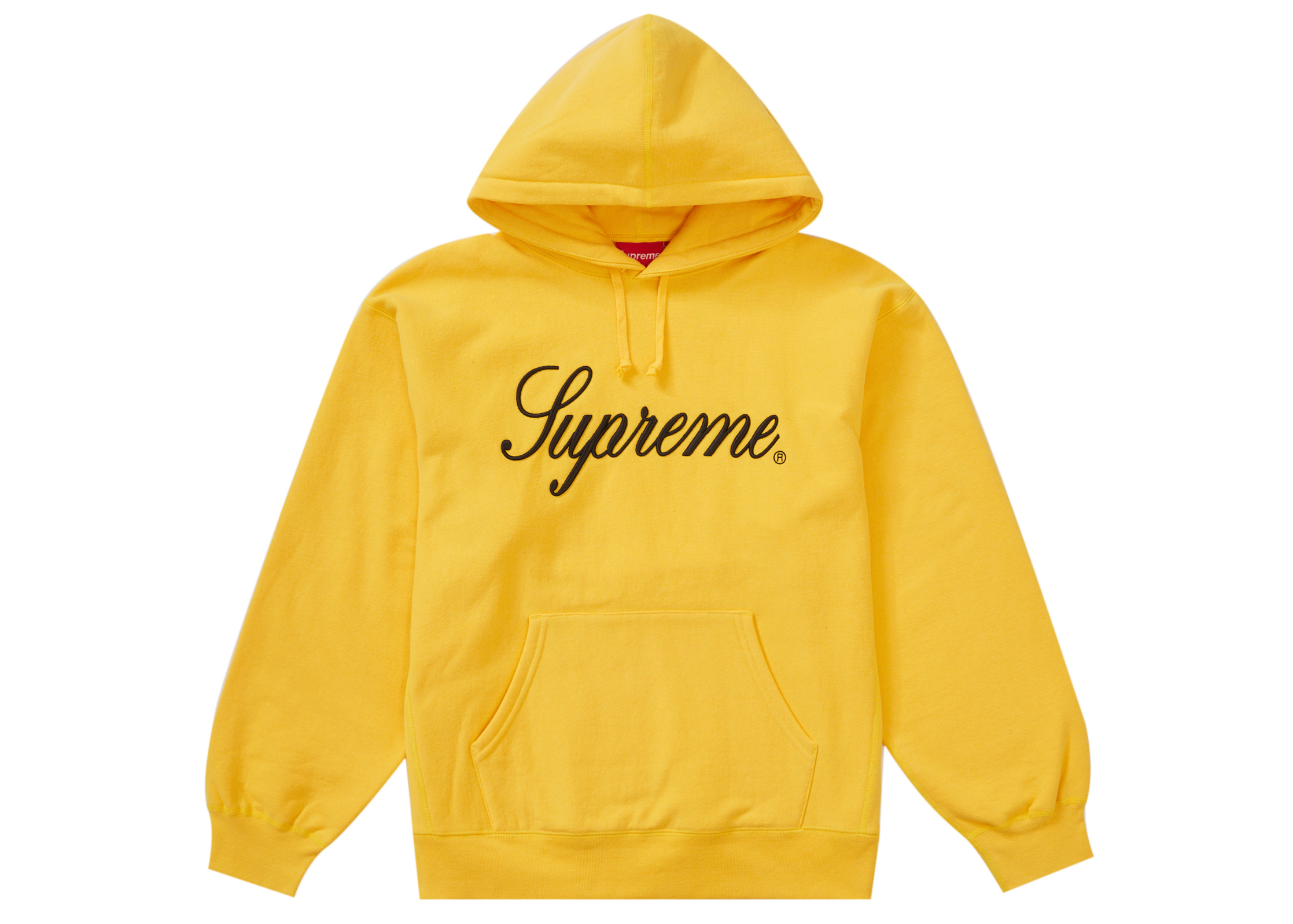 Supreme Raised Script Hooded Sweatshirt Yellow メンズ - FW23 - JP