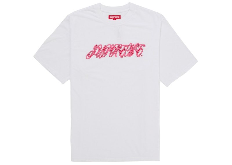 Supreme Raised Script S/S Top White Men's - SS26 - GB