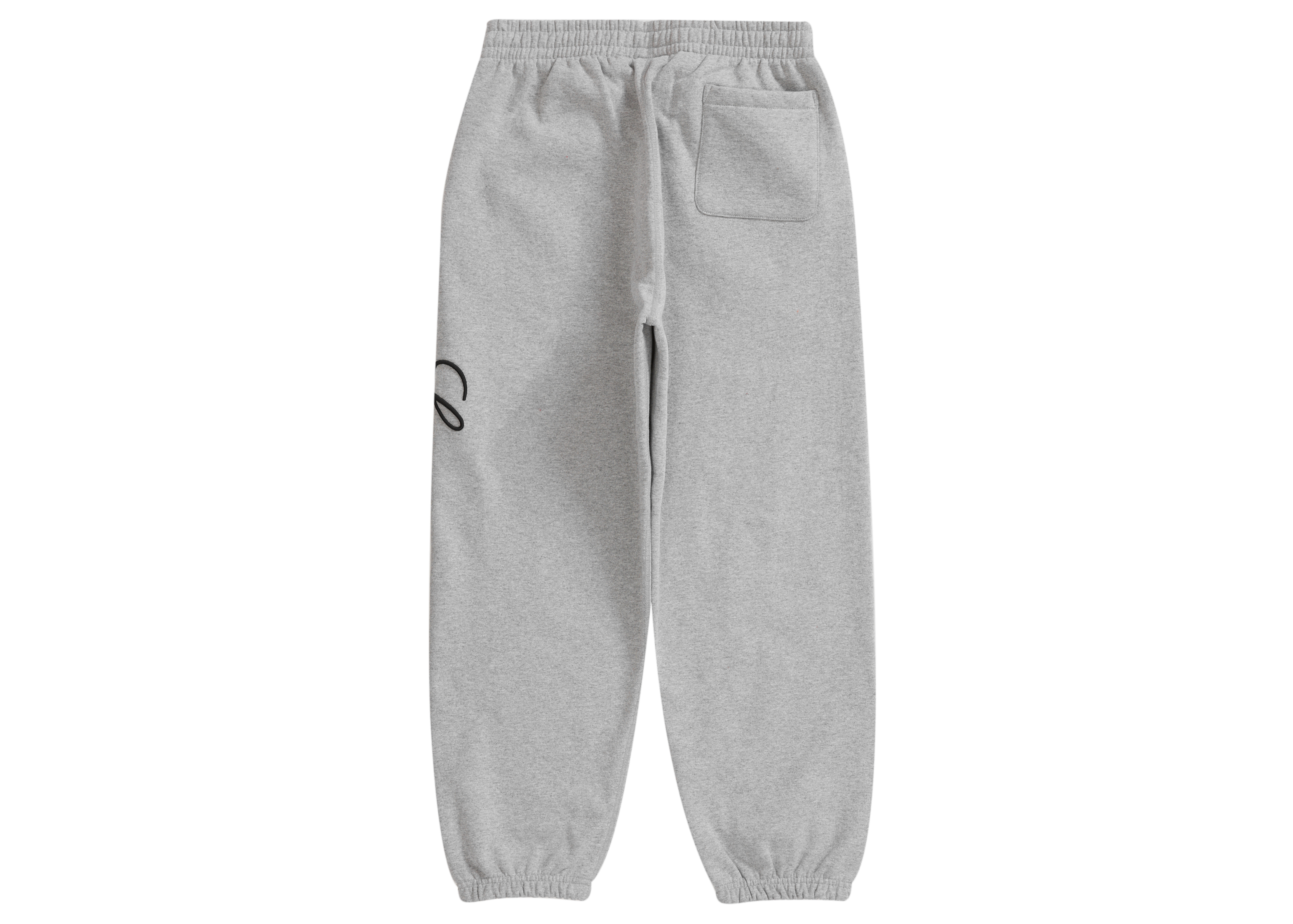 Supreme Raised Script Sweatpant Heather Grey Men's - FW23 - US