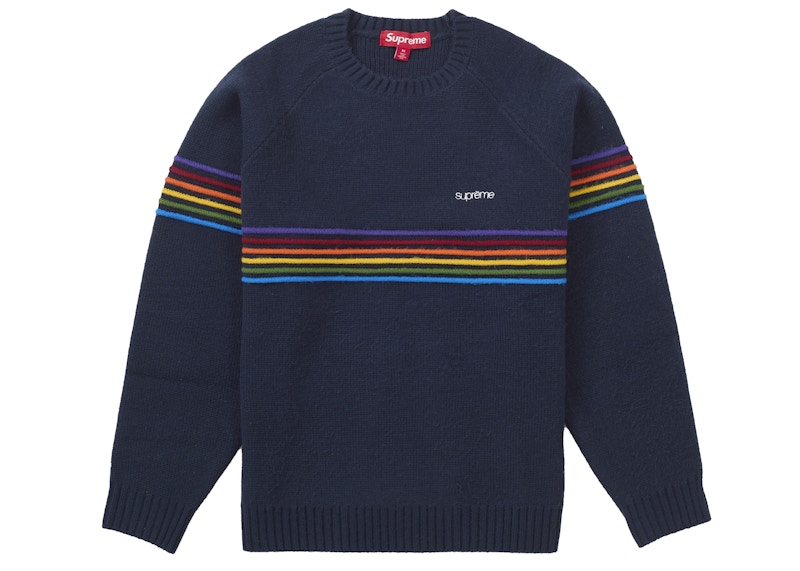 Supreme Raised Stripe Sweater Navy Men's - SS26 - US