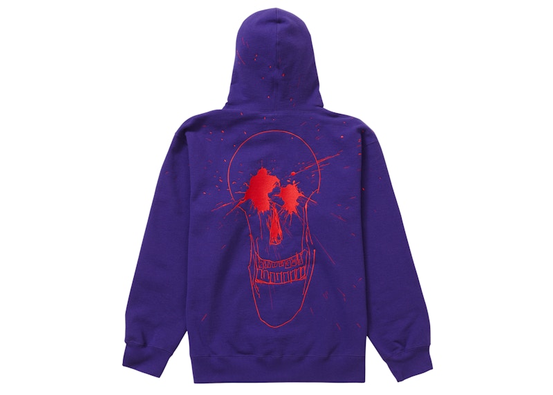 Supreme Ralph Steadman Skull Hooded Sweatshirt Purple Men's - SS22 - US