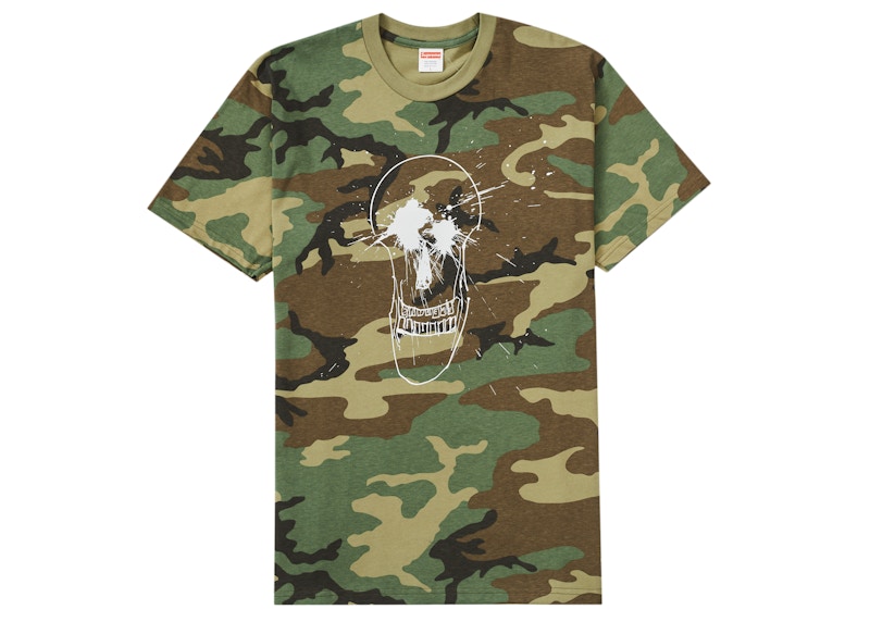 Supreme Ralph Steadman Skull Tee Woodland Camo Men s SS22 US