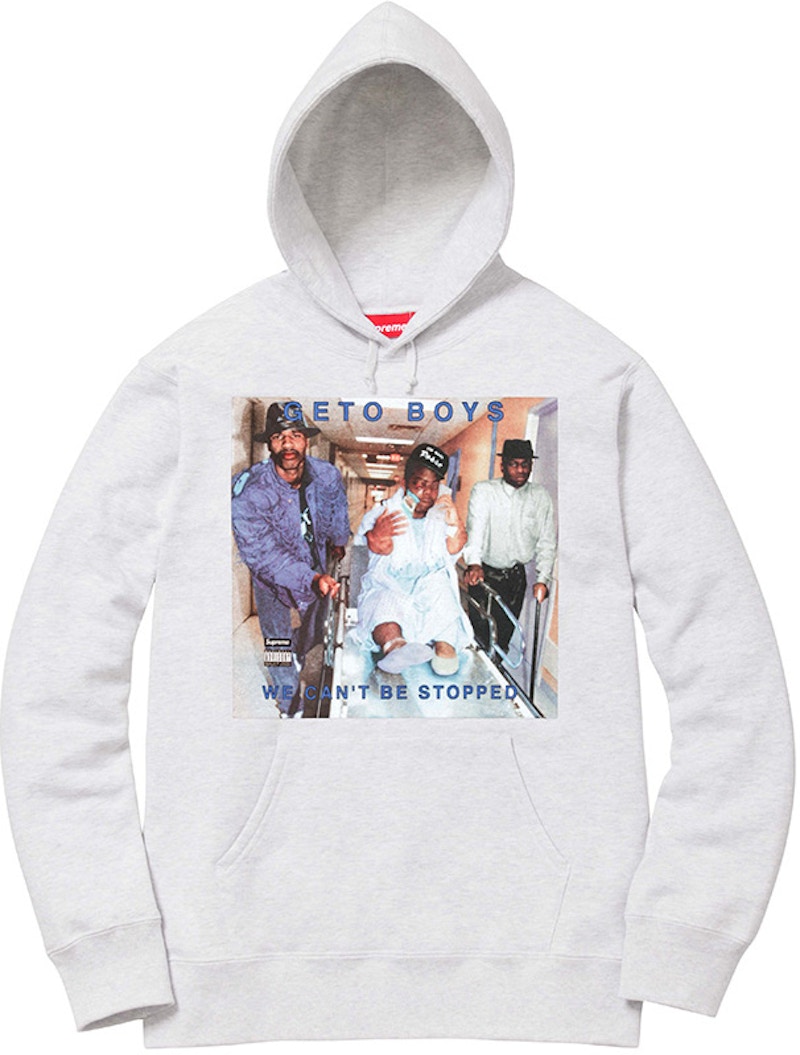 Supreme Rap A Lot Records Geto Boys Hooded Sweatshirt Ash Grey