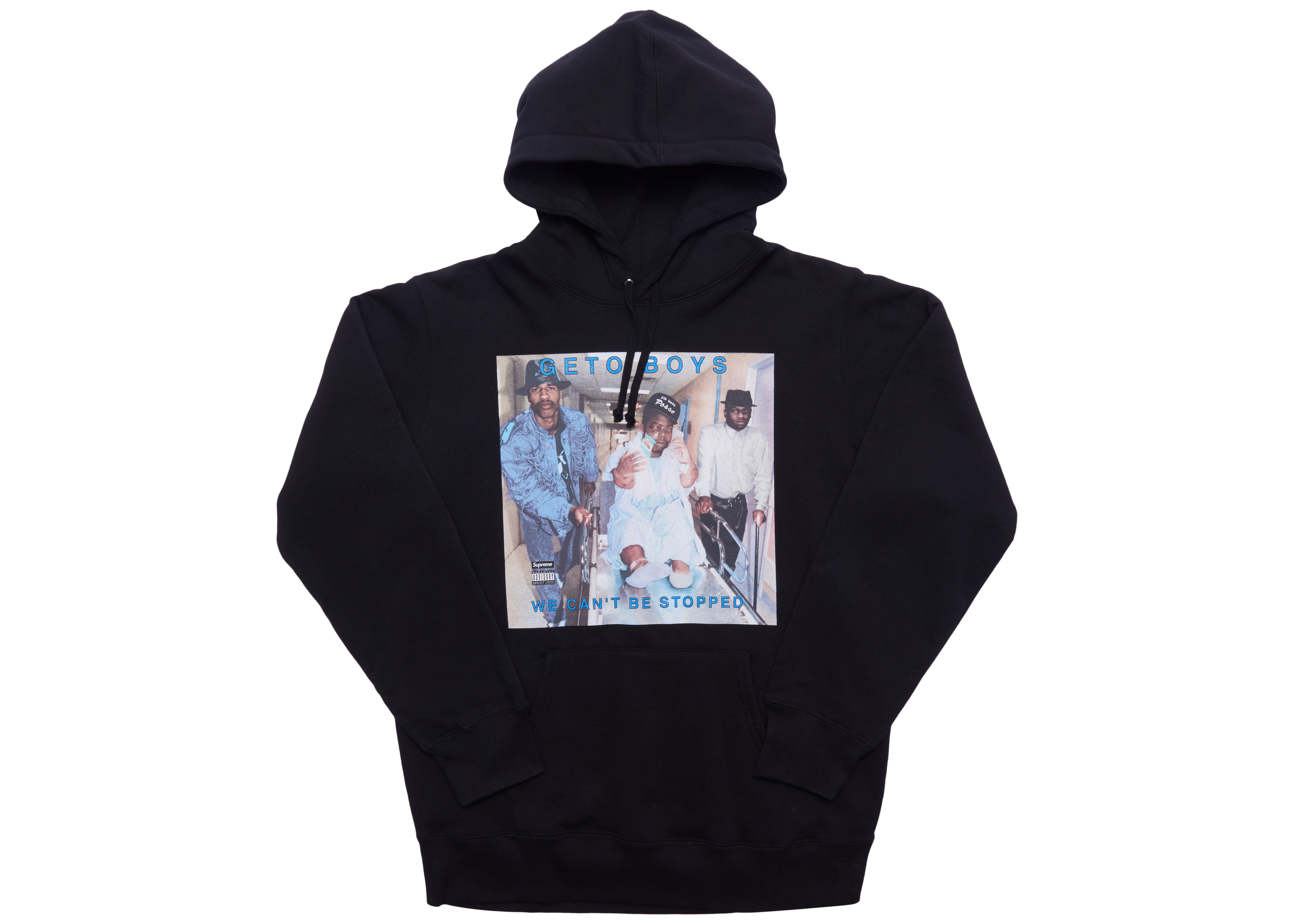 Supreme Rap A Lot Records Geto Boys Hooded Sweatshirt Black