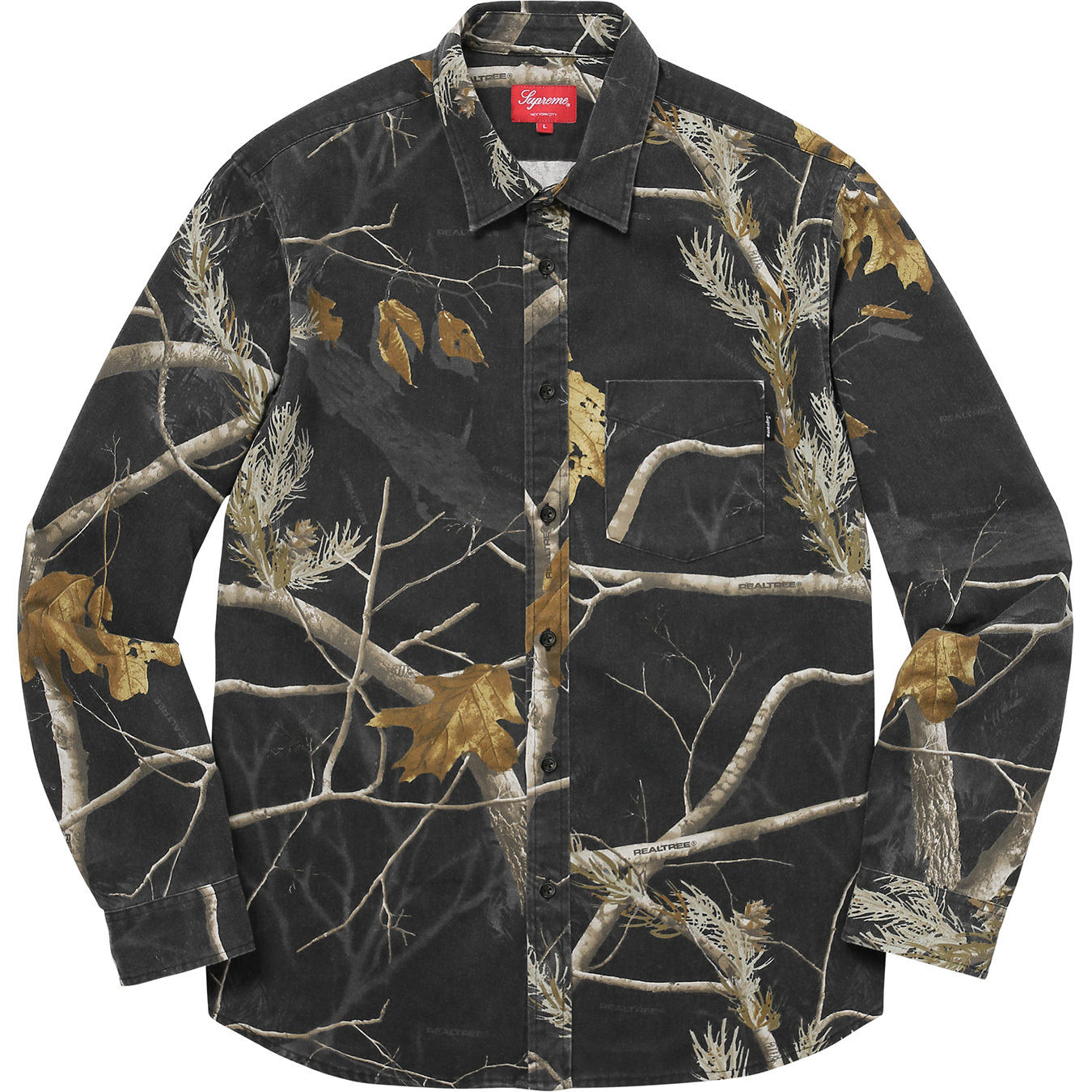 Supreme Realtree Camo Flannel Shirt Black Men's - FW17 - US