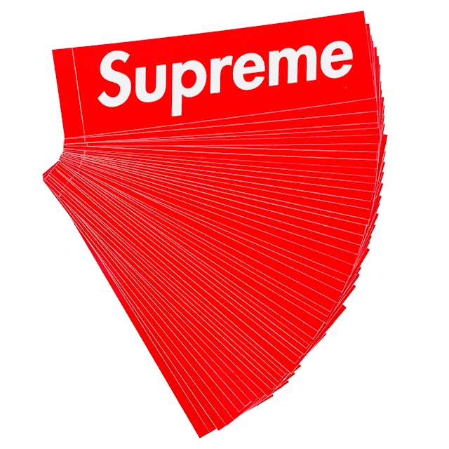 Supreme White Plastic Shopping Bag Red Box Logo 13 x 16 100% Authentic