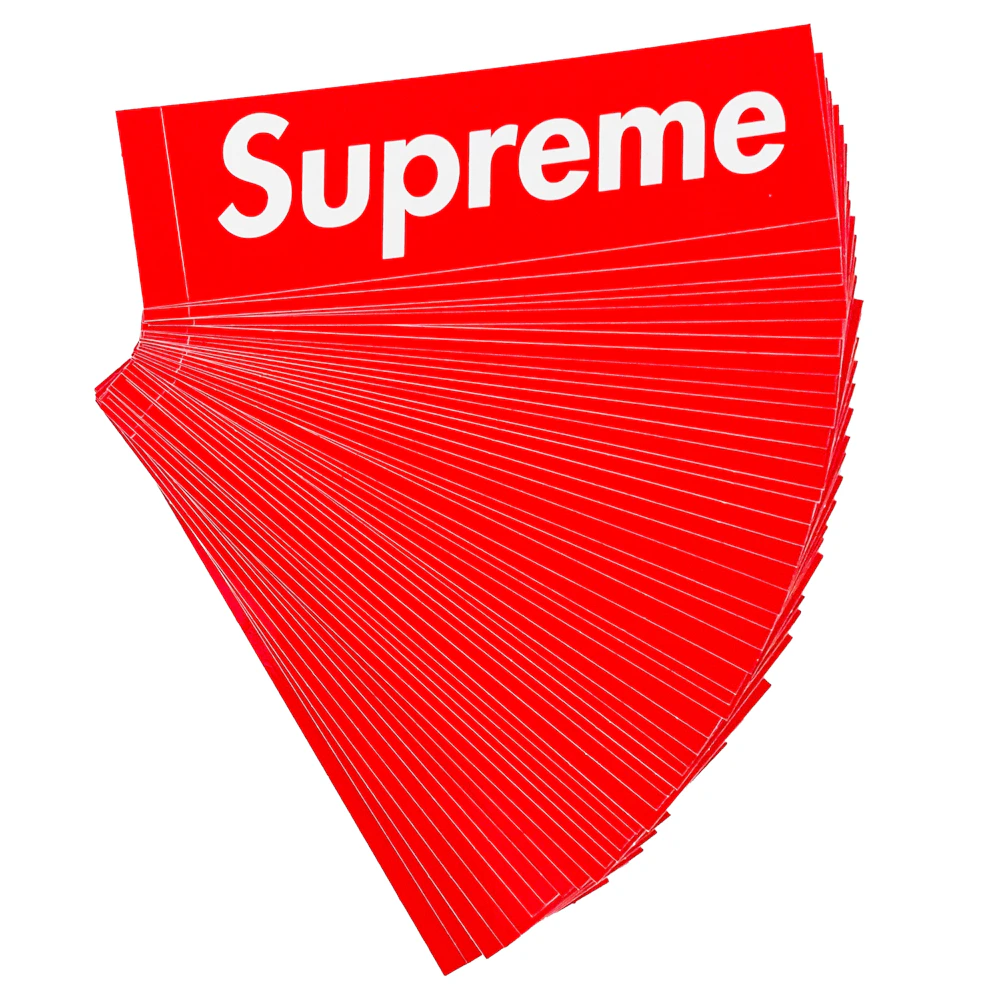 Supreme Red/Silver Box Logo Sticker Mini, 1997