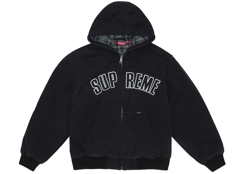 Supreme Reflective Arc Hooded Work Jacket Black Men's - FW25