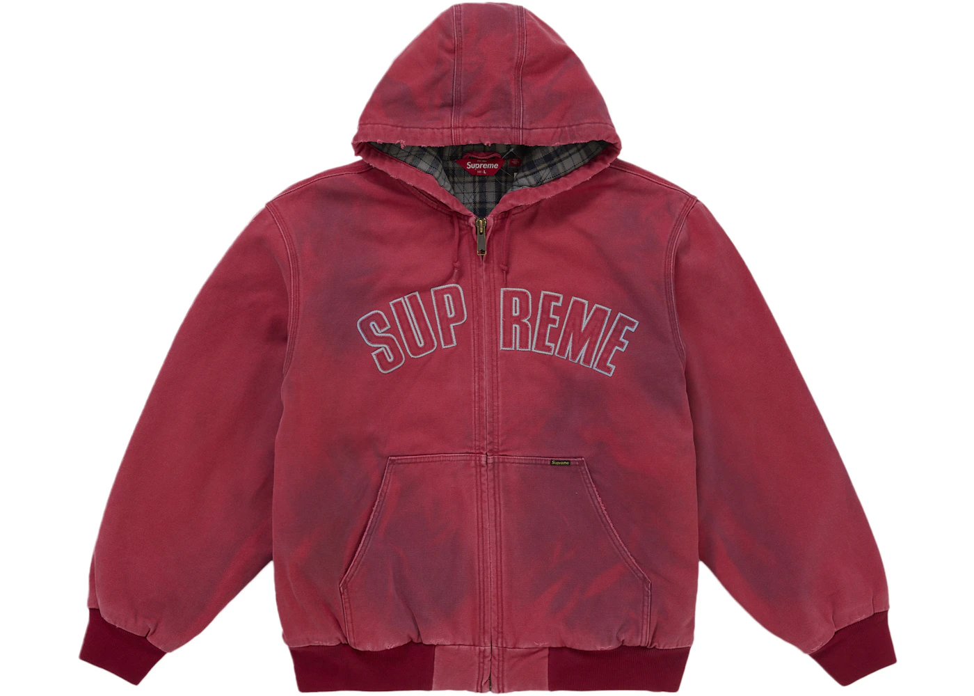 Supreme Reflective Arc Hooded Work Jacket Red Men's - FW25 - US