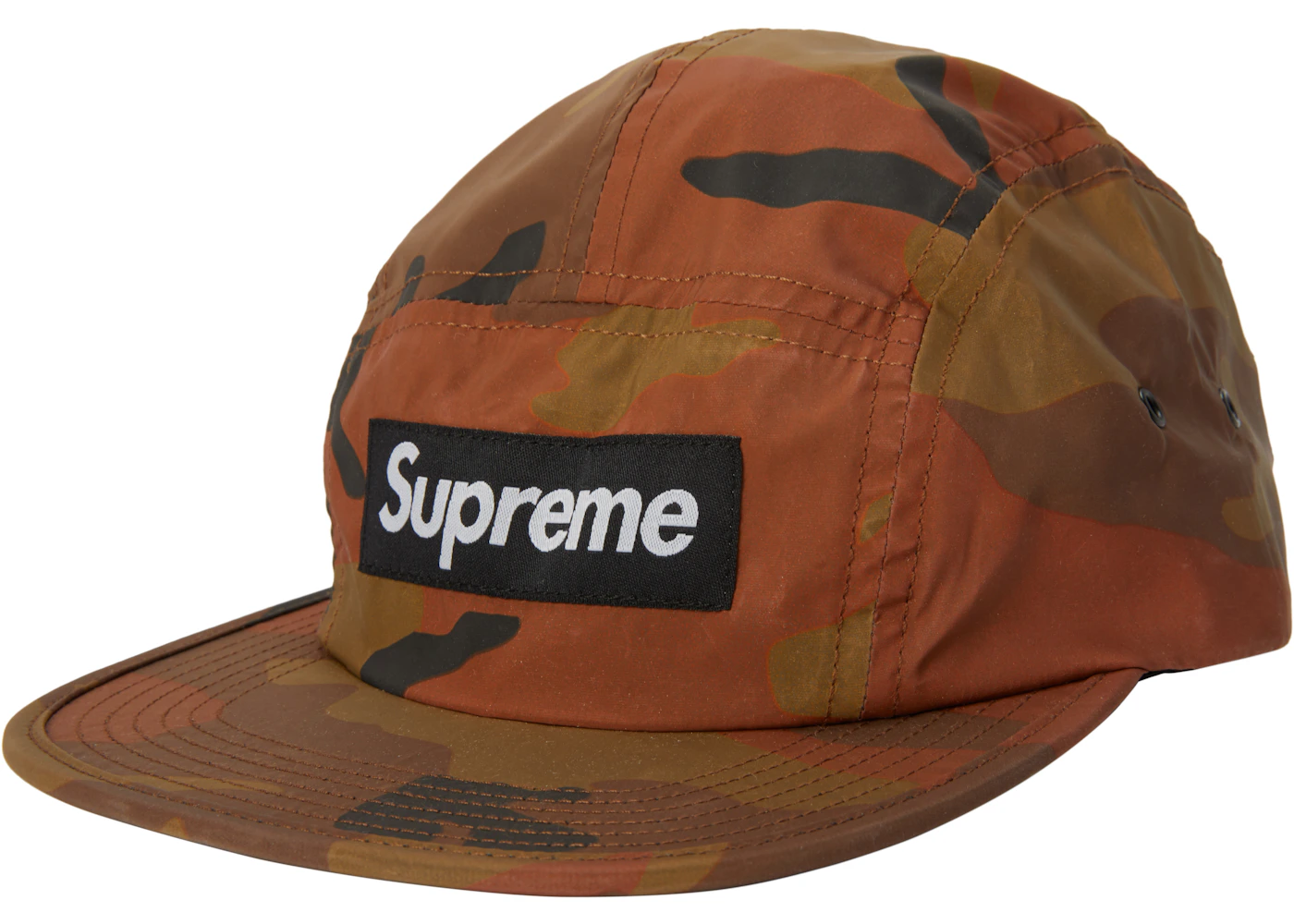 Supreme Reflective Camo Camp Cap Orange FW18 US