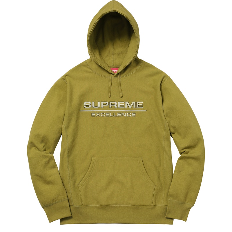 Supreme Reflective Excellence Hooded Sweatshirt Moss Green Men s