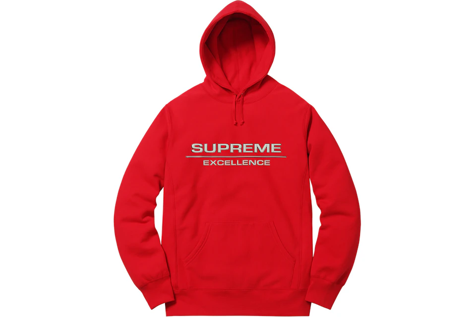 Supreme Reflective Excellence Hooded Sweatshirt Red