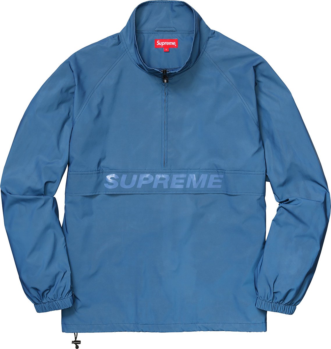 Supreme Reflective Half Zip Pullover Blue