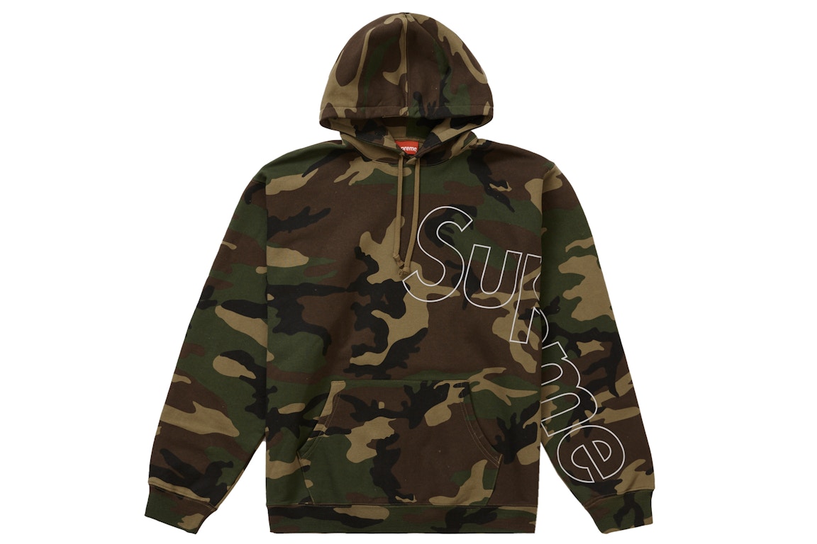 Click to view more detailed imagery on our partner's website Pre-owned Supreme Reflective Hooded Sweatshirt Woodland Camo