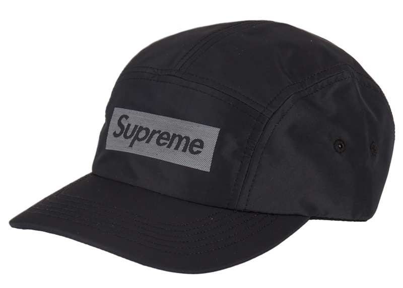 Supreme reflective camp cap black