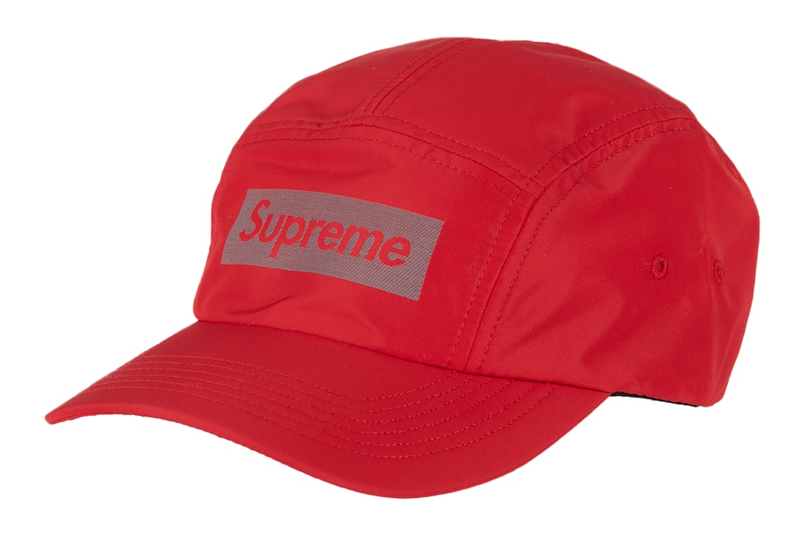 Pre-owned Supreme Reflective Jacquard Logo Camp Cap (fw22) Red
