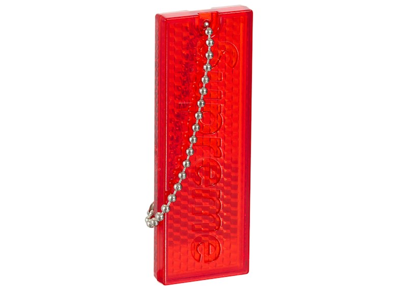 Supreme Reflective Keychain Red