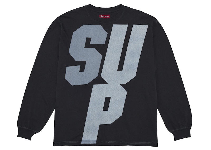 Supreme Reflective L/S Top Black メンズ - FW25 - JP