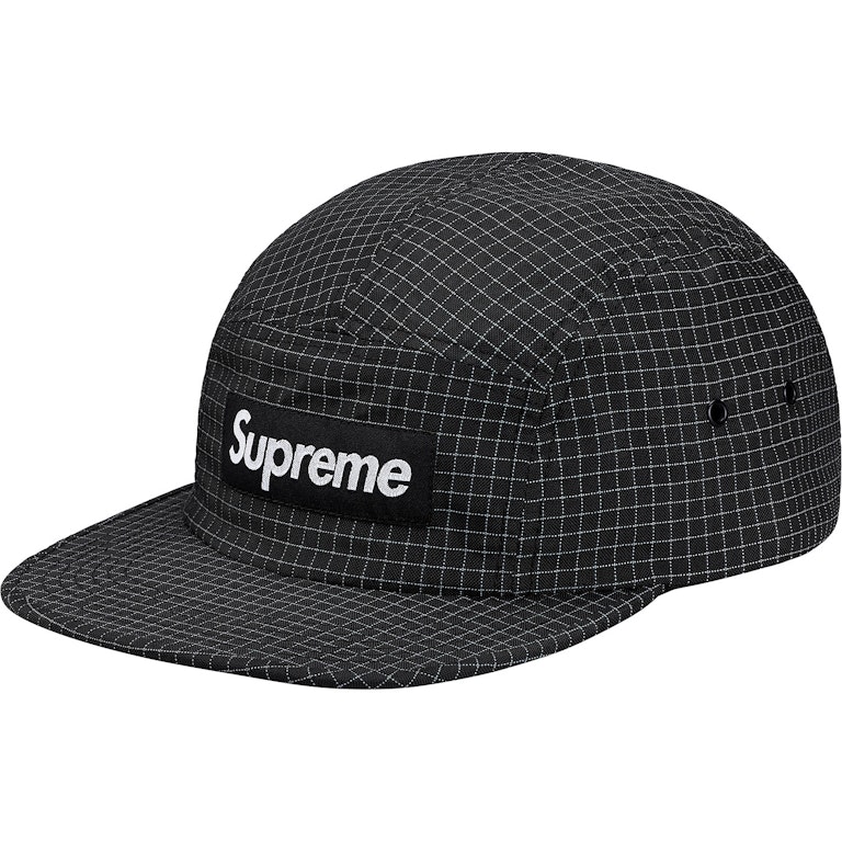 Pre-owned Supreme Reflective Ripstop Camp Cap (ss24) Black