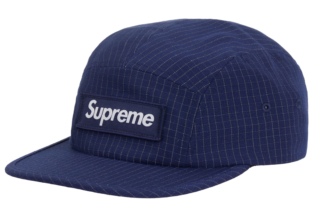 Pre-owned Supreme Reflective Ripstop Camp Cap (ss24) Navy