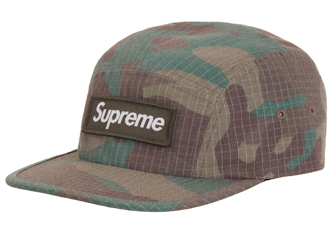 Pre-owned Supreme Reflective Ripstop Camp Cap (ss24) Woodland Camo