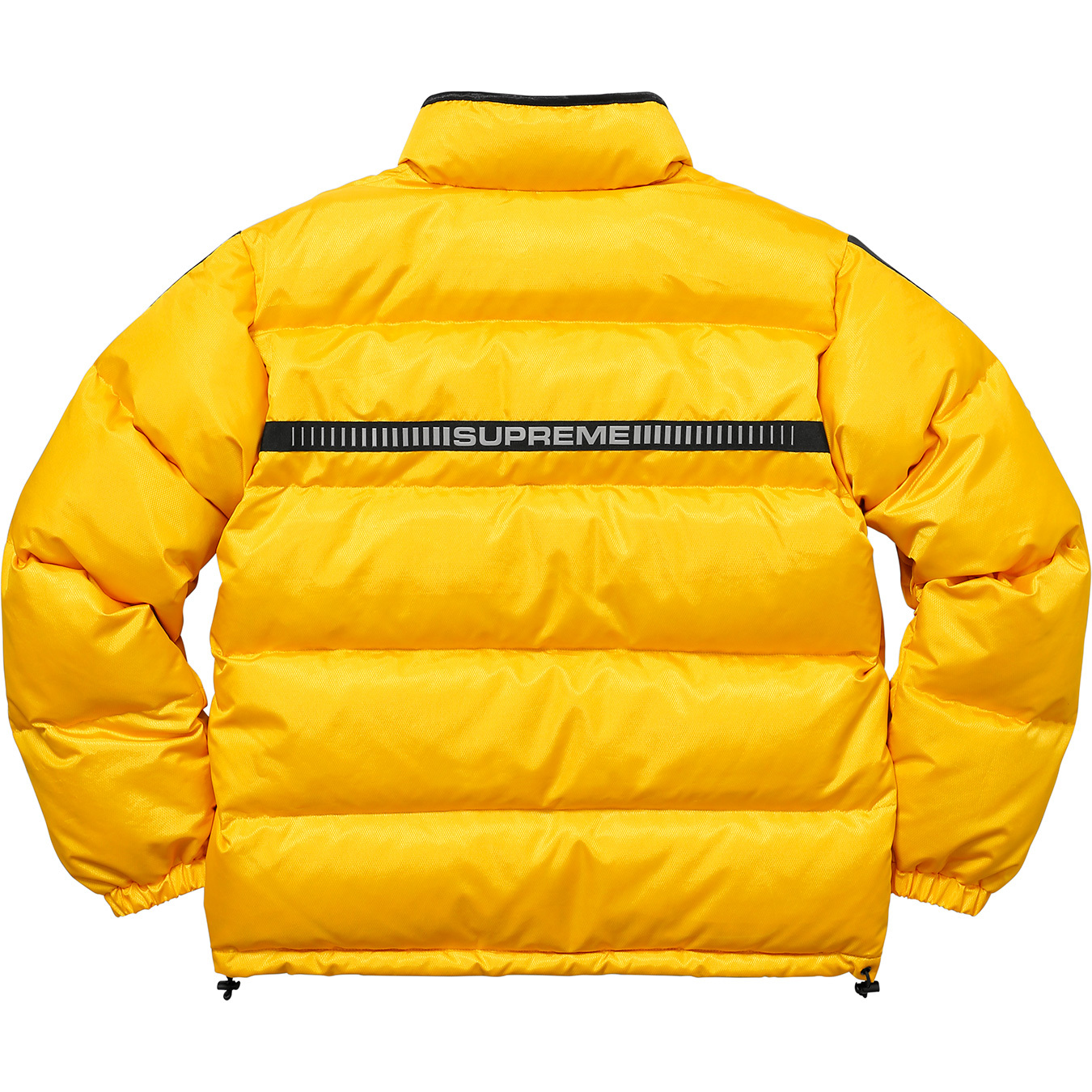 Supreme Reflective Sleeve Logo Puffy Jacket Yellow メンズ - FW17 - JP