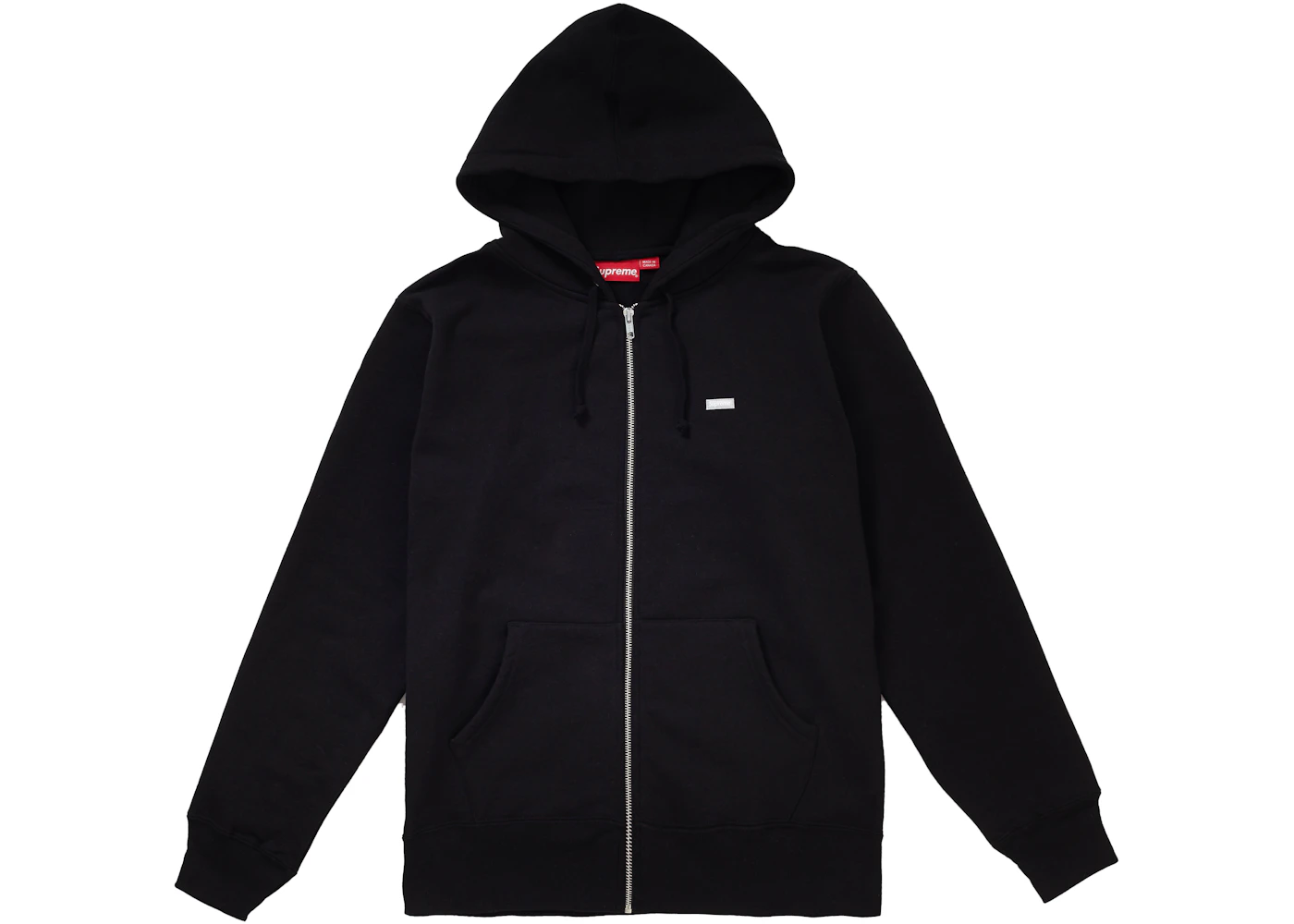 Supreme Reflective Small Box Zip Up Sweatshirt Black Men's FW18 US