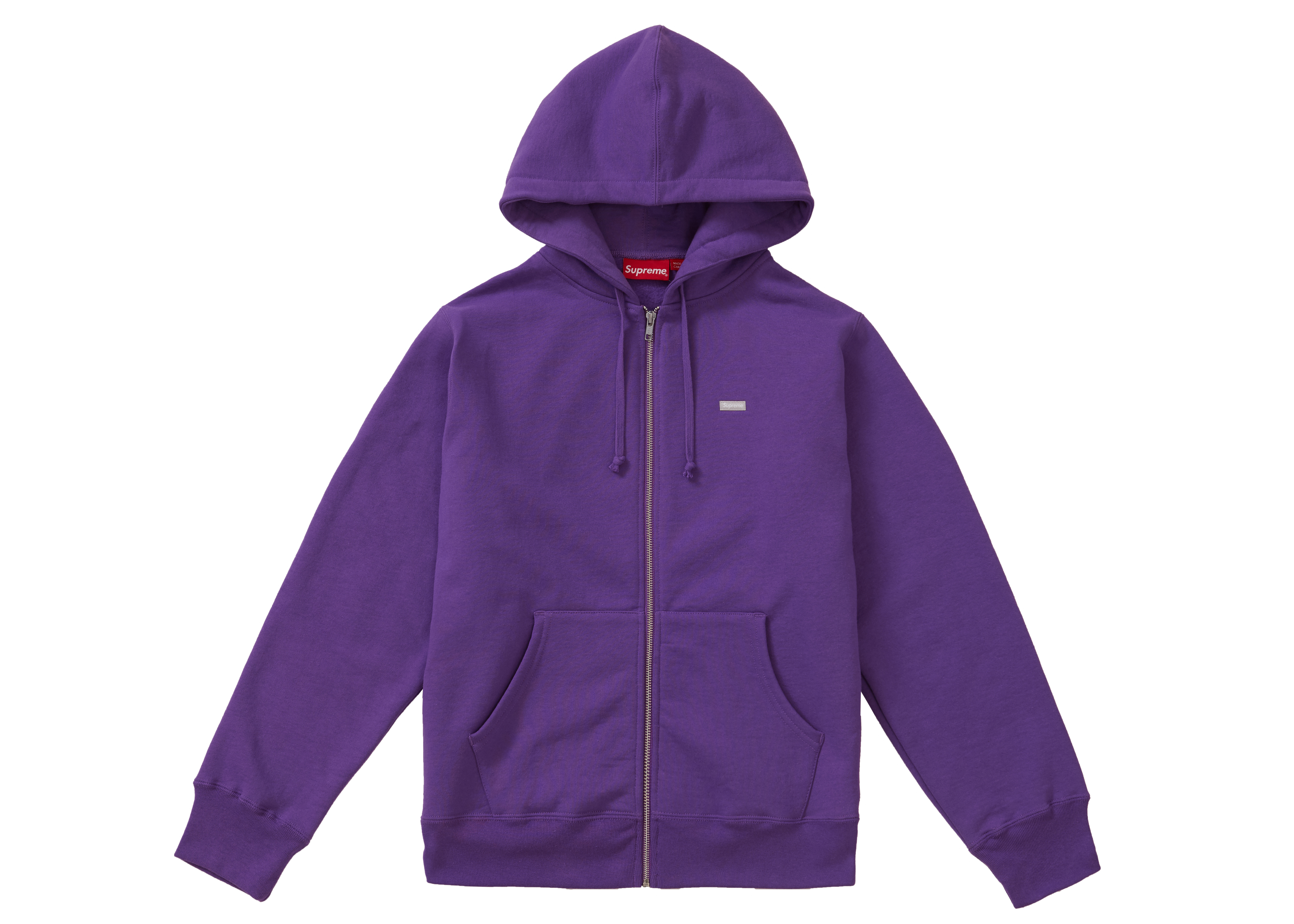 Supreme Reflective Small Box Zip Up Sweatshirt Violet - FW18